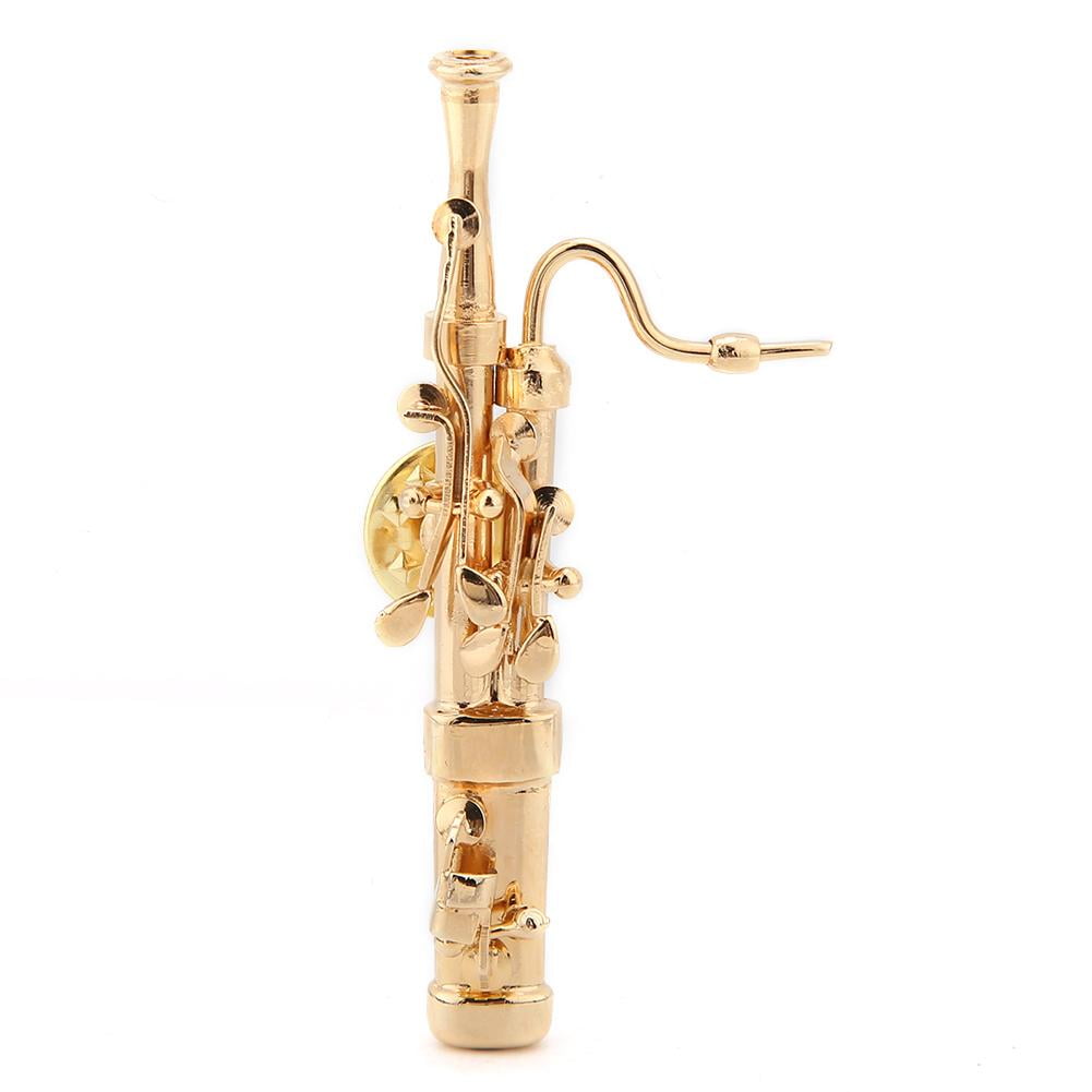 Sonew Gold Plating Copper Bassoon Musical Instrument Bassoon Brooch Pin