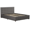 thumbnail image 6 of CosmoLiving by Cosmopolitan Elizabeth Upholstered Bed with Storage, Full, Light Grey Linen, 6 of 20