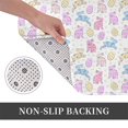 thumbnail image 6 of Yiaed Easter Colorful Rabbit Print Flannel Doormat Mat Outdoor Indoor Door Mats, Non Slip Durable Entrance Rugs for Outside Entry, Porch, Resist Dirt, 16"x24", 6 of 7