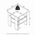 thumbnail image 3 of Furinno TIDUR Open Shelf Nightstand with Storage Bin. End Table. Columbia Walnut, 3 of 5