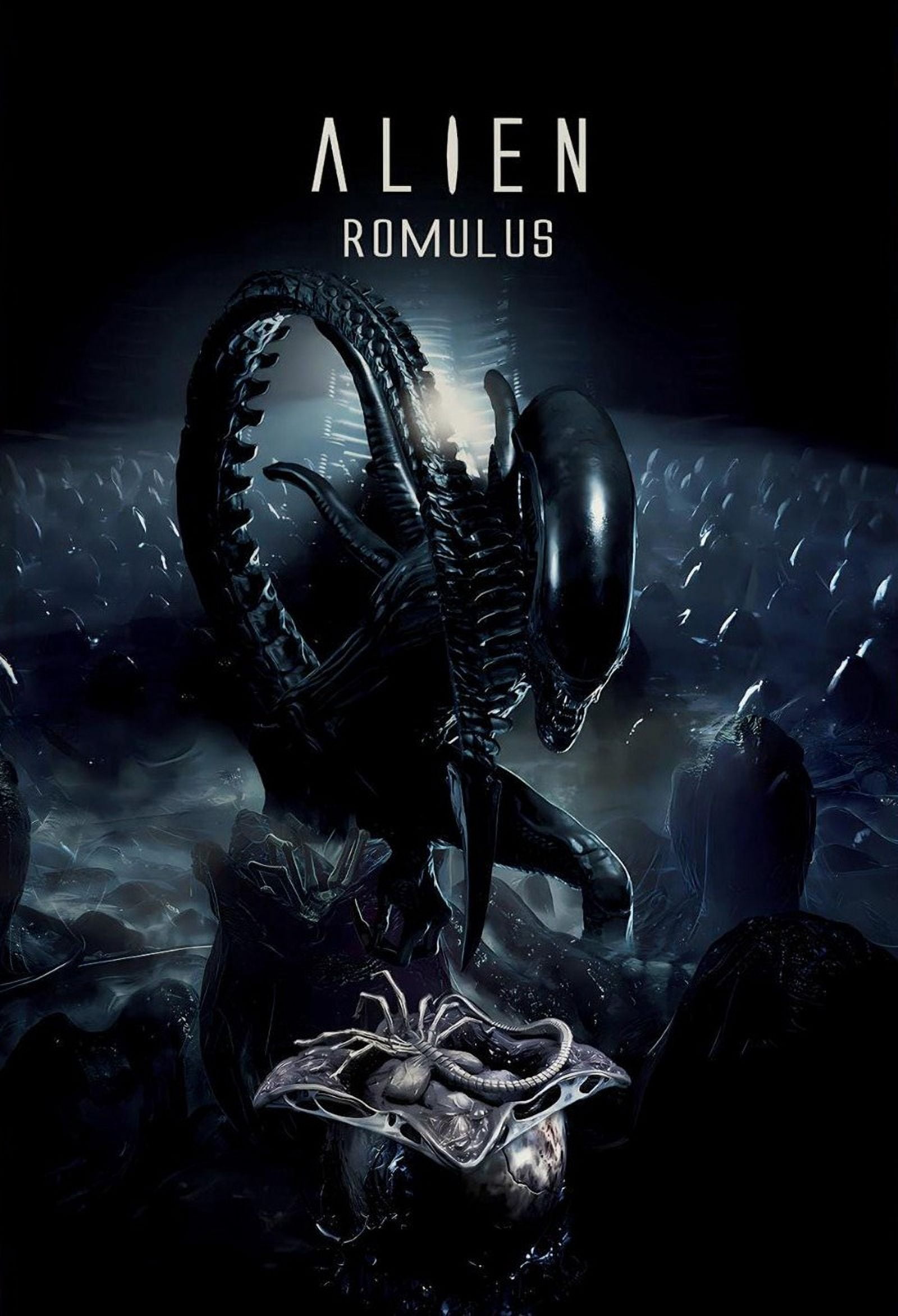 Póster de película de ciencia ficción A-Alien Romulus, terror