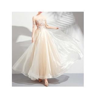 Unomatch Women Embroidered Lace Pleated Wedding Dress Walmart Com