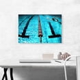 thumbnail image 2 of ARTCANVAS Swimming Olympic Pool Swimmer Canvas Art Print - Size: 26" x 18" (0.75" Deep), 2 of 9