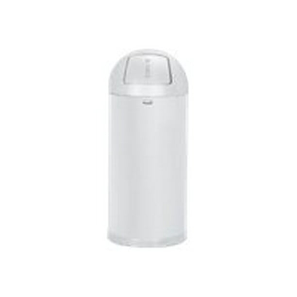 Rubbermaid EasyPush Bin Trash can round push lid 15 gal fire