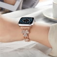 thumbnail image 4 of Compatible con Apple Watch Band 38 mm, 40 mm, 41 mm, pulsera de moda para mujer, linda correa de metal con brillo, correa fina de diamante de lujo para iWatch Series 7 SE 6 5 4 3 2 1-Plata, 4 of 5