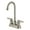 Brushed Nickel, variant on Kingston Brass FB8498NDL Nuvofusion Double-Handle 4" Centerset High-Arc Bar Faucet, Brushed Nickel