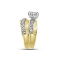 thumbnail image 5 of 10kt Yellow Gold His Hers Round Diamond Solitaire Matching Wedding Set 1/2 Cttw, 5 of 5