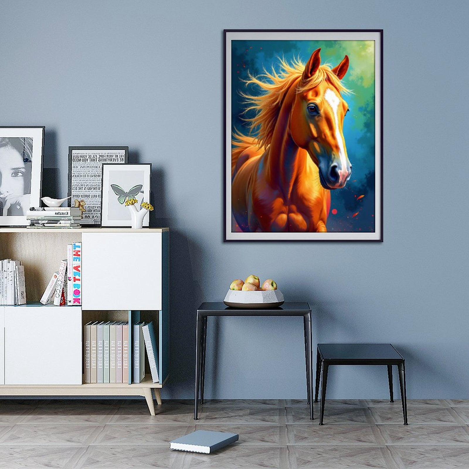 Diamond Art Kits for Adults - 5d Majestic Wild Horse Portrait Diamond Painting for Adults, Diamond Art for Adults Beginners, Diamond Painting Kits for Adults for Home Wall Decor