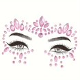 thumbnail image 4 of Sparkle Face Pinkish Sticker Drill 1pc Resin Material Face Shiny Glitter Decoration For Daily Party And Masquerade, 4 of 5