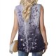 thumbnail image 2 of Gibobby chaquetas elástica ligera Chaqueta de chaleco de traje informal de un solo botón sin mangas con bolsillo estampado Floral elegante para mujer (Morado, L), 2 of 4