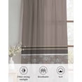 thumbnail image 6 of Boho Brown Flower Sheer Curtains 39 Inch Length 2 Panels Set for Living Room/Bedroom, Abstract Bohemia Pesley Floral Kitchen Curtains Grommet Semi-Sheer Curtains Drapes Window Treatments 27.5"x39"x2, 6 of 7