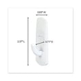 thumbnail image 2 of General Purpose Hooks, Small, Plastic, White, 1 Lb Cap, 6 Hooks And 12 Strips/pack | Bundle of 10 Packs, 2 of 7