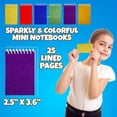thumbnail image 6 of Mini Prism Spiral Notepads - (Bulk Pack of 24) Small Pocket Mini Notebooks for Kids, 2.5 Inch x 3.6 Inch - 20 Sheets Per Book, Top Bound Spiral Memo Note Pads for Party Favor Gifts and Goodie Bags, 6 of 8