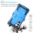 thumbnail image 4 of Galaxy S24 / S24 Plus Case, Samsung Galaxy S24 Holster Clip, Tekcoo [Tshell] Shock Absorbing [Blue] Secure Swivel Locking Belt Defender Heavy Full Body Kickstand Carrying Tank Armor Cases Cover, 4 of 7
