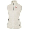 thumbnail image 2 of Women's Cutter & Buck Oatmeal Nebraska Huskers Rainier Eco PrimaLoft Full-Zip Puffer Vest, 2 of 3