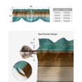 thumbnail image 6 of Tie Up Valance Curtain for Kitchen, Coastal Nautical Anchor Teal Rod Pocket Short Curtains Adjustable Tie-Up Shade Valances, Farm Vintage Wood Grain Window Treatment for Bathroom Living Room Bedroom, 6 of 7