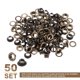 thumbnail image 3 of Uxcell 50Set Ojales de Latón 6mm 1/4 Pulgada Kit de Ojales con Arandelas para Tela, Cortinas, Lonas, Cinturones de Cuero, Zapatos, Bolsas DIY, Marrón, 3 of 7