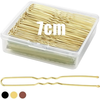 200Pcs U Shaped Hair Pins - 2.4in Brown Hair Pins for Buns - U Pins for  Hair Bun, Perfect Hairstyle Accessories for Women and Girls.