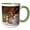 Green/White, variant on 3drose, a Basset Hound Dog - Us05 Zmu0097 - Zandria Muench Beraldo, 11oz Magic Transforming Mug