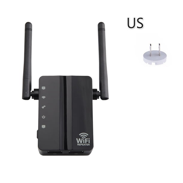 Antena dual 2.4G Repetidor Wifi Oficina en casa Extensor de señal Wifi Amplificador amplificador de señal inalámbrico, Enchufe de EE. UU., Negro Speravity EL4488-02B