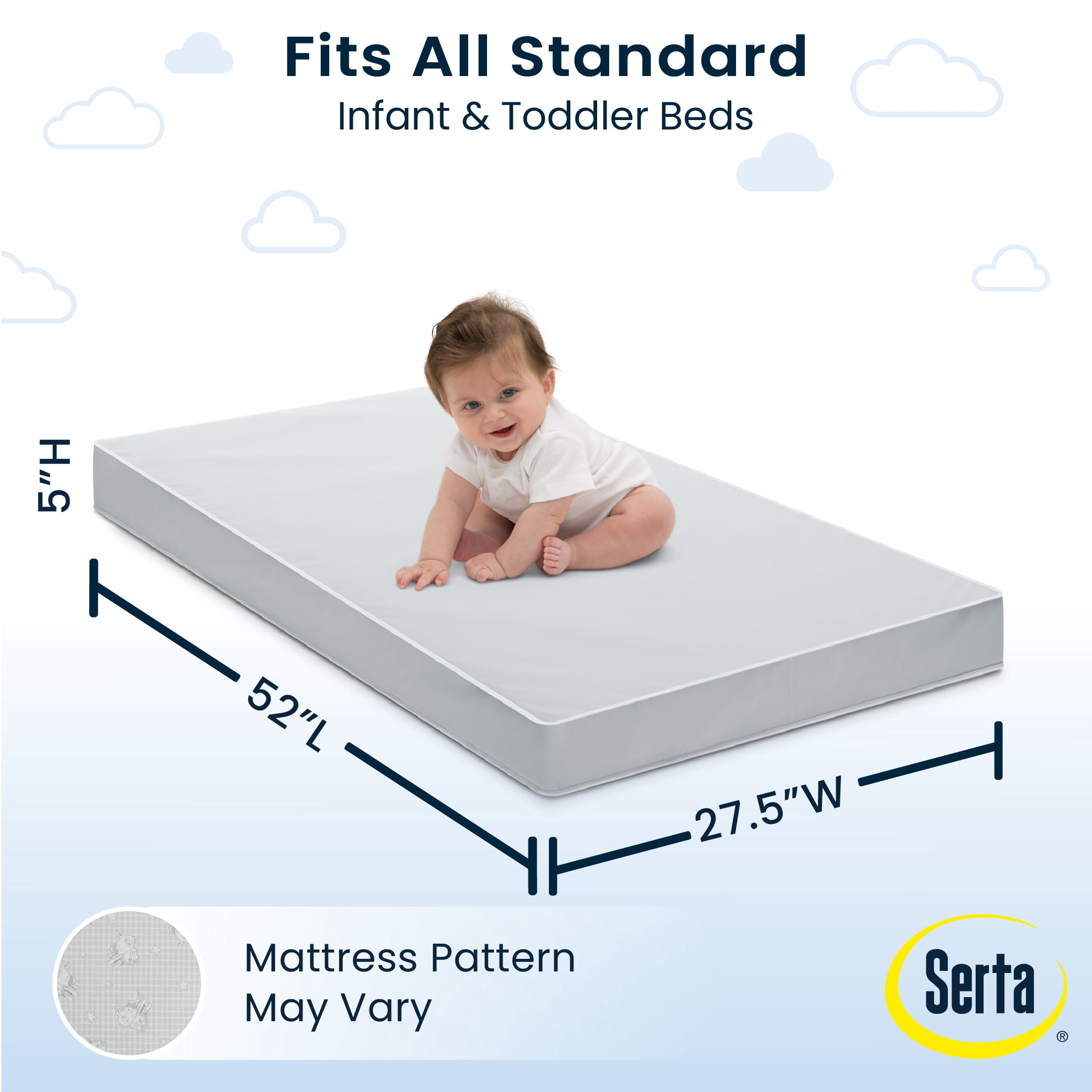 Serta Perfect Slumber Dual Sided Crib and Toddler Mattress, Waterproof, Hypoallergenic