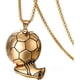 thumbnail image 3 of Collar con colgante de balón de fútbol Titantium con cadena gratis para hombres y mujeres, 3 of 4