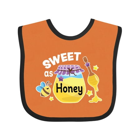 

Inktastic Sweet As Honey with Honey Jar and Bee Gift Baby Girl Bib