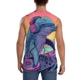 thumbnail image 4 of Fotbe Hip-Hop DJ Dolphin Men's Camiseta sin Mangas Estampada para Hombres, Playera Casual para Gimnasio, Entrenamiento, Playa-Medium, 4 of 7