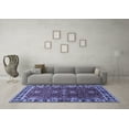 thumbnail image 3 of Ahgly Company Machine Washable Indoor Rectangle Oriental Blue Traditional Area Rugs, 5' x 8', 3 of 4