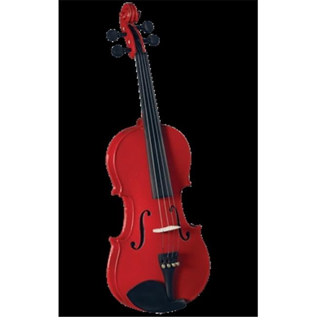 Saga AB-05RD 1-4 Anton Breton Student Violin Outfit - Red - Walmart.com
