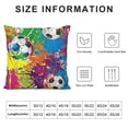 thumbnail image 5 of SHANXI Throw Pillow , Colored Splashes All Over Score Athletic, Decorative Square Accent 12x12in, 5 of 5