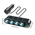 thumbnail image 3 of Agiufgs 7-in-1 Car Power Splitter with 4 Sockets & 2 USB Ports, Simultaneous Charging for Multiple Devices, Power GPS and Dash Cams on Road Trips, 3 of 8