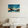thumbnail image 2 of Elephant Stock Sunrise Abstract Wall Art - Horizontal Canvas Wall Art - Living Room Wall Decor - Nature Canvas - Teal And Blue Decor - 30" x 20", 2 of 8