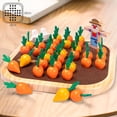 thumbnail image 3 of Wood Carrot Harvest Chess Set Early Educational Interaction Toy for Toddler Yotijar Juego de cosecha de zanahorias, 3 of 10