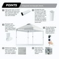 thumbnail image 6 of Nazhura 10ft x 10ft White Pop Up Outdoor Canopy, Adjustable Height, 6 of 7