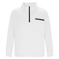 thumbnail image 7 of Bovxnpu Mens Quarter-zip Sweatshirt Long Sleeve Pullover Sweater Mock Neck Sweatshirt, Men's Long Sleeve Knit Top Zip Closure Soft Breathable Casual Daily Fashion Tops, 7 of 7