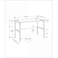 thumbnail image 3 of Desks, 48” Modern Computer Desk with White Laminate Top & Silver Metal Legs | Home Office Workstation | Cable Management | White | Particle Board, 3 of 7