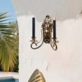 thumbnail image 6 of CarpNettore Metal Candle Sconces Candelabra Art Hanging Decorative Rustic Candle Holders for Gold, 6 of 9