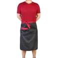 thumbnail image 6 of GARVALON Black Cotton Short Apron with Pocket for Chefs and Waiters Easy to Wash ShrinkProof Design 28 x 22 Inches, 6 of 6