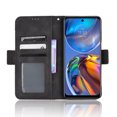 thumbnail image 3 of Case for Motorola MOTO E32 4G Cover Adjustable Detachable Card Holder Magnetic closure Leather Wallet Case - Black, 3 of 5