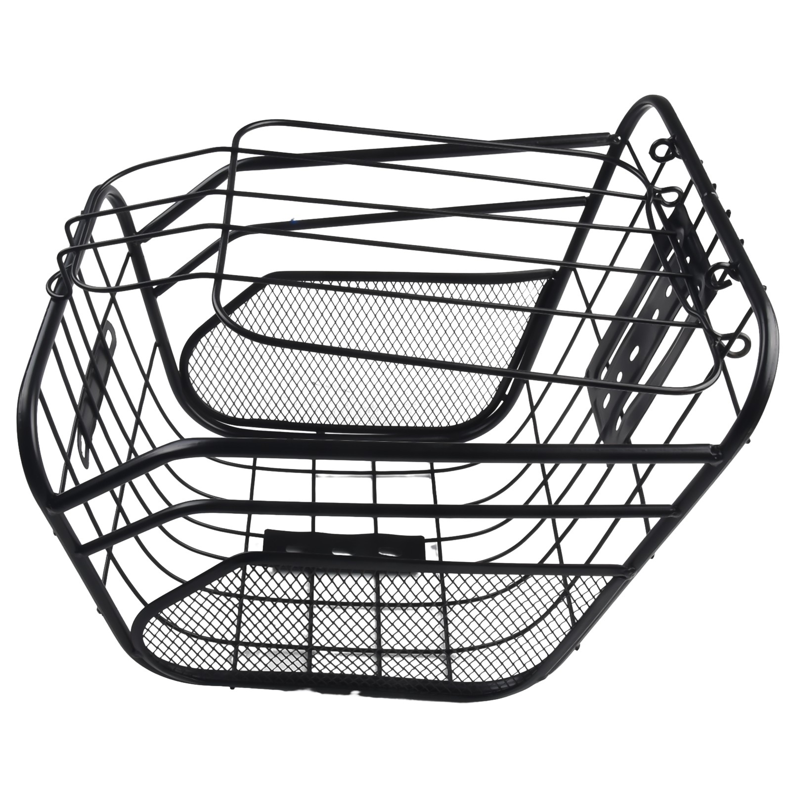 Tekuisi Electric Bicycle Basket Replacement Front Basket for Scooters E-Bike Storage Metal Frame 33X23X24cm Put Books Foods & Backpacks