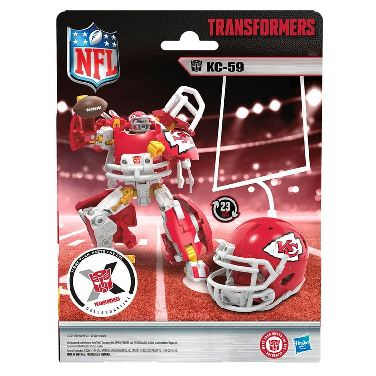 Transformers Toys NFL Kansas City Chiefs KC-59, 5.5