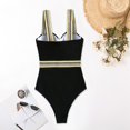 thumbnail image 4 of Gibobby Trajes de Baño para Mujer Trajes de baño con escote en V profundo para mujer Traje de baño sin espalda con volantes Traje de baño adelgazante de (A,XL), 4 of 5