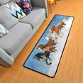 thumbnail image 2 of Coolnut Running Horses Area Rug - 2' x 6' Washable Runner Rugs with Rubber Backing - Non Skid Floor Carpet for Indoor Living Room Hallway Kitchen Home Decor Gifts, 2 of 7