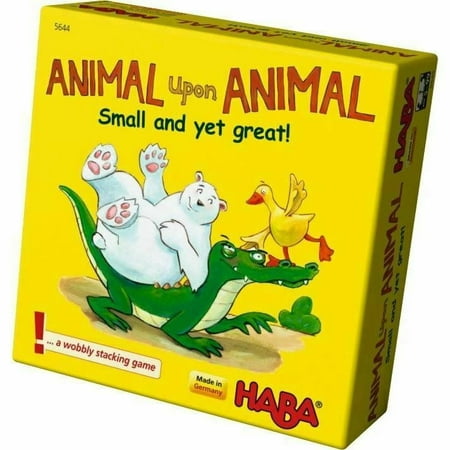 HABA Animal upon Animal: Small and yet great! Pocket Sized Wooden Stacking Game (Made in (Best Small Size Games)