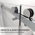 thumbnail image 5 of UKD01 61 to 65 in. x 66 in. H Frameless Double Sliding Shower Door in Chrome with 3/8 in. (10mm) Clear Glass, 5 of 7