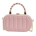 thumbnail image 3 of Bolso bandolera con cadena para mujer, de piel sintética, estilo nupcial, para verano Rosa, 3 of 9