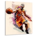 thumbnail image 2 of Designart "Dynamic Court Artist" Sport Basketball Metal Wall Art Prints, 2 of 5