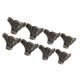 thumbnail image 3 of Patas decorativas de aleación de zinc, 8 piezas de herrajes para cajas de joyería, herrajes para cajas de vino tinto, pies protectores de esquina, innovación moderna, 3 of 8
