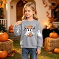 thumbnail image 3 of Fancifize Boys Girls Cute Ghost Graphic Fleece Sweatshirts, Halloween Holiday Print Pullover Tops for Kids 2-15 Years, 3 of 6